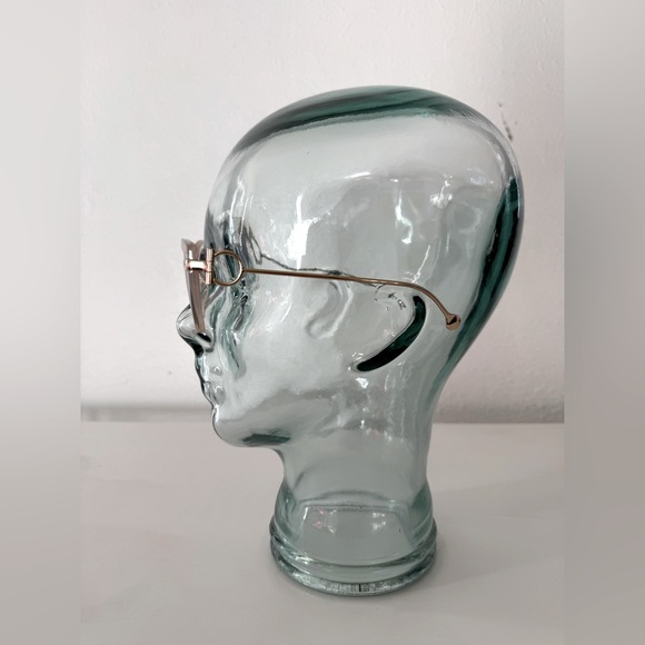 Ferragamo Cat Eye Sunglasses 55 mm Clear Nude Retro Sunglasses Vintage Designer - Picture 8 of 13